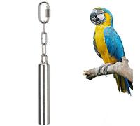 Mimdixy Stainless Steel Bells Toy for Bird, Bird Cage Hanging Bite Toy, Heavy Duty Bird Cage Toies, Squirrel Bells for Large Parrot African Greys Macaws (L)