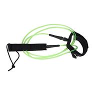 Mimdixy Surfboard Surf Leash, TPU 6ft 5.5mm Surfboard Leash 5 Colors Straight Surf Board Leashes With Hook and Loop Closure Metal Double Swivels for Short Long Board (white core green)