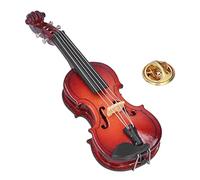 Mimdixy Violin Brooch,Violin Pin Miniature Musical Instrument Brooch Mini Musical Instrument Model for Gifts Giving Dress Decoration