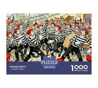 Mime School Breaking The Invisible Walls Wooden Jigsaw Puzzle Waterproof 1000 Piece Puzzles for Adults Impossible Educational Games