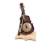 MIMEITOPA Vintage Design Violin Clock Rests On A Sheet Music Book Resin Violin Model Clock for Favorite Conductor Music Teacher Student