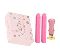 MIMEITOPA Wax Seal Stamp Kit, Clear Pattern European Style, for Invitations, for Wedding, Embellishment, DIY, Classic Sealing Kit for Envelopes, Decorative, Personalized Gift (Pink Short Box-Fairy