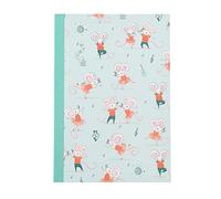 Mimi and Milo A5 Lined Notebook medium desk pad. Cute character stationery | temporary tattoos, kids tattoos, skin art decals, fake ink body decor, fun party favors, safe transfers