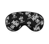Mimi Life is The Best Life Blackout Sleep Mask for Side Sleeper Soft Covers for Travel Essentials Nap