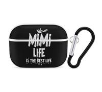 Mimi Life Is The Best Life Hard Shell Case Skin Accessories Cover with Hanging Loop Compatible with AirPods Pro 2