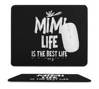 Mimi Life Is The Best Life Mouse Pad Waterproof Ultra-Thin Non-Slip Rubber Base Square Mouse Mat Gaming Mousepad 9.8"x11.8"