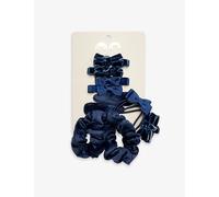Mimi & Lula Mimi & Lula School Bow Assorted Velvet Hair Ties and Hair Clips Set Navy 1Size