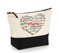 Mimi’s Love - A Heartfelt Mother’s Day Tribute, Makeup Bag, Canvas Accessory Bag. (Natural Black, L)