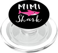 Mimi Shark Grandma Grandmother Pink Shark Graphic PopSockets PopGrip for MagSafe