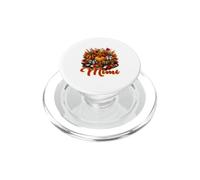 Mimi Thanksgiving Colorful Leopard Pumpkin Fall Flowers PopSockets PopGrip for MagSafe