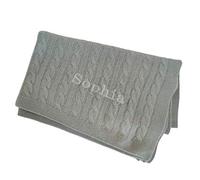 Mimi & Thomas Personalised Pure Cashmere Baby Blanket in Gift Box (Grey)