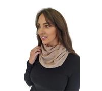 Mimi & Thomas UK Pure Cashmere Cable Knit Snood Infinity Scarf (Beige)