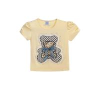 Mimi Tutu bear-appliqué T-shirt - Yellow 2 yrs-6 yrs