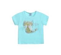 Mimi Tutu cat-appliqué T-shirt - Blue 2 yrs