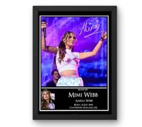 Mimi Webb Signed Autograph Print Poster Black Framed Mounted Wall Art (10x12) Actor Artwork for Home & Office Decor Gift