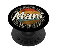 Mimi Woman Myth Bad Influence Vintage Stamp Mothers Day PopSockets Adhesive PopGrip