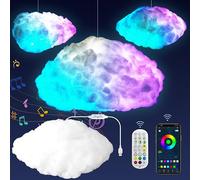 Cloud Led DIY Lights for Bedroom,Multicolor Creative Night Lighting Kit Music Sync with APP Remote Control, RGB with IC Coolest Ceiling Decoration for Adults and Kids Room Home Party
