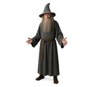 MIMIKRY Gandalf Men's Costume Grey Robe Hat Belt Wizard Wizard Magician Warlock Men, Size: XL