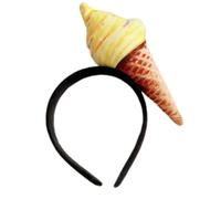 MIMIKRY Headband with 3D Ice Cream Cone for Adults Ice Cream Costume Accessory Headpiece Ice Cream Colour: Yellow