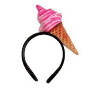MIMIKRY Headband with 3D Ice Cream Cone for Adults Ice Cream Costume Accessory Headpiece Ice Cream Colour: Pink