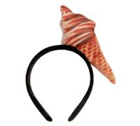 MIMIKRY Headband with 3D Ice Cream Cone for Adults Ice Cream Costume Accessory Headpiece Ice Cream Colour: Brown