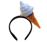 MIMIKRY Headband with 3D Ice Cream Cone for Adults Ice Cream Costume Accessory Headpiece Ice Cream Colour: Blue
