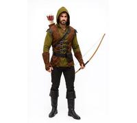 MIMIKRY Men's Costume Robin Hood of Sherwood in Leather Look 4-Piece Medieval Archer Costume Set, Size: L