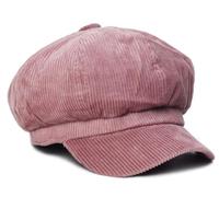 MIMIKRY Paper Boy Cord Flat Cap Pink Women's Men's Hat Peaked Cap Vintage Cap