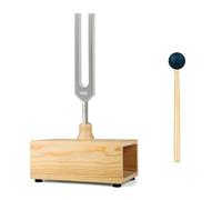 MIMIRACLE 432Hz Tuning Fork Set with Elegant Wooden Resonator - Ideal for Meditation and Relaxation