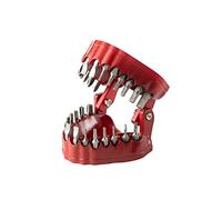 MIMIRACLE Denture Drill Bit Holder, Gag Gift for Dentist Handyman, Holds Up to 28 Bits Screwdriver Bit Organizer Fits 1/4 Inch Hex Bit and Drive Bit Adapter -Red