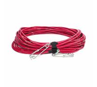 MIMIRACLE Heavy Duty Vinyl Float Line Assembly for Spearfishing and Freediving - High Visibility Red, 550 lb Test Strength, Stainless Steel Clips -100Ft