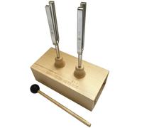 MIMIRACLE Resonance Tuning Forks for Healing - 432Hz, 528Hz, Pine Wood Speaker and Rubber Mallet - Ideal for SPA Aromatherapy, Meditation and Yoga