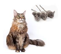 Mimis Daughters Three Blind Mice Handmade Natural Wool Mouse Cat Kitten Scratch Chew Toy Set x3