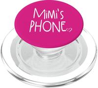 Mimi's Phone Mimi Grandmother Personalized Name White Pink PopSockets PopGrip for MagSafe