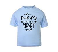 Mimi's Sweet Heart Statement [BBY5] Short Sleeve Cotton Toddler t Shirt, 3-4 Years, Pastel Blue