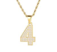 MIMITLTY Bling Number necklace for mens,Athletes Stainless Steel Personalized Jersey Number Pendant Chain for Womens Baseball/Basketball/Sport Team Inspiration Jewelry with Gift Box, Stainless Steel