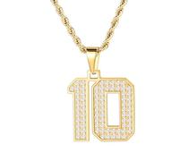 MIMITLTY Bling Number necklace for mens,Athletes Stainless Steel Personalized Jersey Number Pendant Chain for Womens Baseball/Basketball/Sport Team Inspiration Jewelry with Gift Box, Stainless Steel
