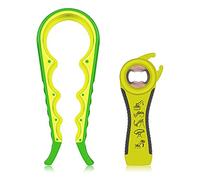 MIMIVIVA Jar Opener, Multi Function Bottle Opener Can Opener Kit, Jar Opener for Seniors with Arthritis, Jar Opener for Weak Hands, Jar Opener Grip Lid Twist Gripper