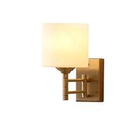 MIMMIC Creativity Rural Style Wall Lamp Pure Bronze Single Head Glass Lampshade Wall Light Fixture Bedside Background Wall Before The Mirror Wall Sconce Wall Lantern Luxury