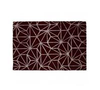 Mimo Dark Red Geometric Design Indoor Runway Hallway Entrance Washable Doormat