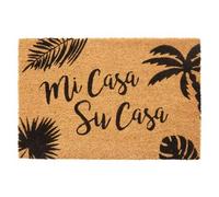 Mimo Deco Mimo Mi Casa Su Casa Palm Tree My Home Is Your Home Doormat Natural Coir PVC Back Anti Slip Floor Rug Indoor Outdoor Mat