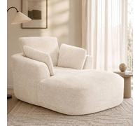 MIMO Indoor Chaise Lounge Lasy Sofa with 30D Foam, Chenille Upholstery in Beige | Size: 1 Pack Mimo Beige 1 Pack