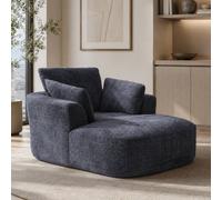 MIMO Indoor Chaise Lounge Lasy Sofa with 30D Foam, Chenille Upholstery in Grey | Size: 1 Pack Mimo Grey 1 Pack