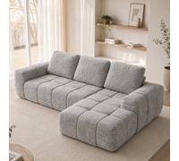 MIMO Indoor Modular Chaise Lounge Sofa Set, Chenille Fabric in Grey | Size: 1 Pack Mimo Grey 1 Pack
