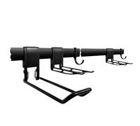 Mimoke Premium Steel Garden Tool Holder - Wall Mount Set of 2 with 2 Rails (43 cm Each) & 5 Hooks - Tool Rail for Storing Tools, Garden Tools, Sports Equipment - Garage & Cellar