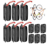 Mimoke Swivel Bicycle Wall Mount - Bicycle Hanger - Vertical Bike Rack- Bicycle Storage for the Garage - MTB & Road Bike (Red hook, 6 Pieses)
