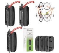 Mimoke Swivel Bicycle Wall Mount - Bicycle Hanger - Vertical Bike Rack- Bicycle Storage for the Garage - MTB & Road Bike (Red hook, 3 Pieses)