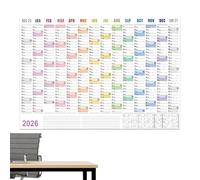 Mimoqk 2026 Wall Calendar, Planning Material | Calendar Planner From January to December 2026 | For School Travel Work Apartment Dorm Hotel Classroom