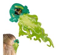 Mimoqk Acetate Claw Barrettes, Decorative Jellyfish Shaped Pin Firm Hold Portable For Women Festival Travel Photo Family