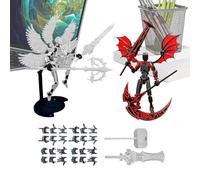 Mimoqk Action Figure, 2 Sets of Figures Already Assembled with Wings - Movable Seals, Table Decor | for Collectors and Players, for Bedroom, Shelf, Office